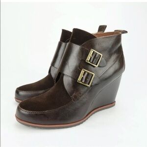 NEW Korks by Kork-Ease Hanska Wedge Monk Strap Ankle Bootie Witchy 9.5